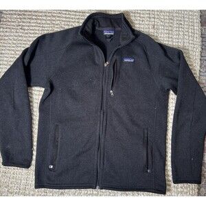 Patagonia Polartec Softshell Jacket Windbloc Grid Fleece Lined Mens Medium Black